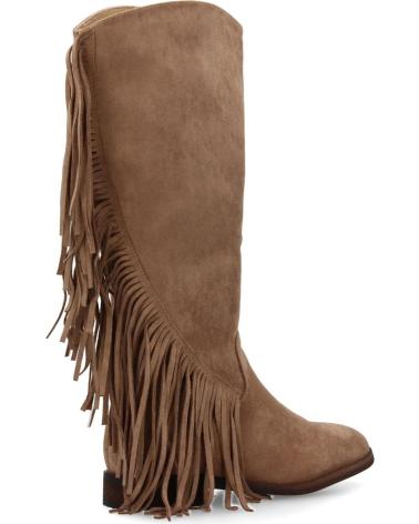 PUNTOSALAO BOTAS DE TACON BAJO ESTILO CAMPERO FLECOS PARA MUJER COLOR B VARIOS COLORES