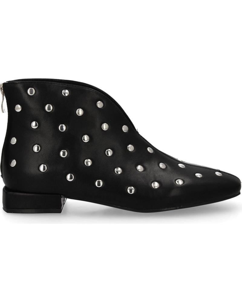 PUNTOSALAO BOTINES BAJOS PLANOS TACHUELAS PARA MUJER COLOR NEGRO S-5512 VARIOS COLORES