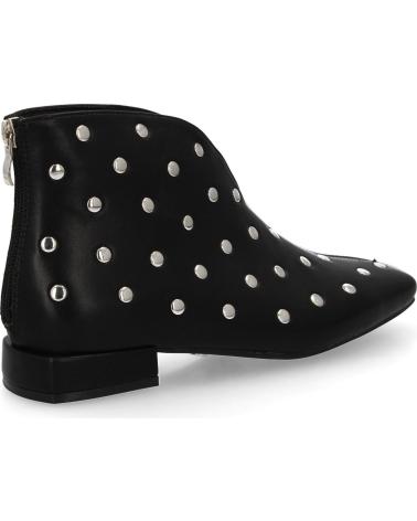 PUNTOSALAO BOTINES BAJOS PLANOS TACHUELAS PARA MUJER COLOR NEGRO S-5512 VARIOS COLORES