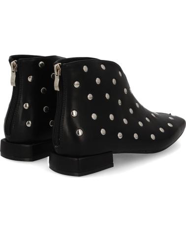 PUNTOSALAO BOTINES BAJOS PLANOS TACHUELAS PARA MUJER COLOR NEGRO S-5512 VARIOS COLORES