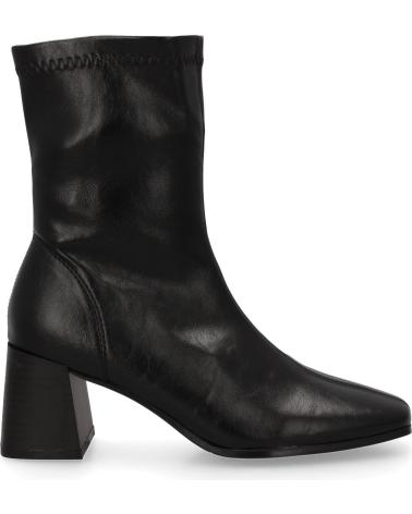 PUNTOSALAO BOTINES TACON ANCHO PARA MUJER ESTILO ELEGANTE COLOR NEGRO D VARIOS COLORES