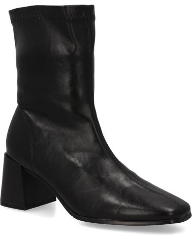 PUNTOSALAO BOTINES TACON ANCHO PARA MUJER ESTILO ELEGANTE COLOR NEGRO D VARIOS COLORES