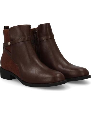 PUNTOSALAO BOTINES PLANOS ELEGANTES PARA MUJER COLOR CAFE CF-5492 VARIOS COLORES