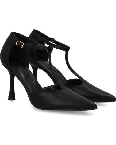 PUNTOSALAO PUMPS STILETTO-ABSATZ T-RIEMEN MODELL B-5471 SCHWARZ VARIOS COLORES