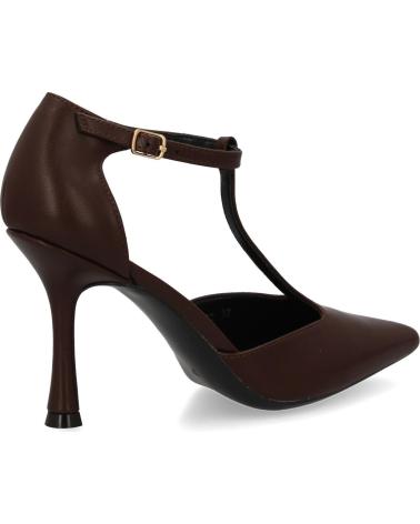 PUNTOSALAO PUMPS STILETTO-ABSATZ T-RIEMEN MODELL B-5472 BRAUN VARIOS COLORES