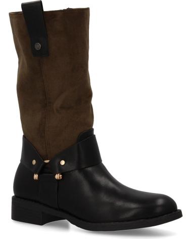 PUNTOSALAO BOTAS ESTILO MOTERO HEBILLA Y TACUELAS COLOR VERDE PARA MUJE VARIOS COLORES