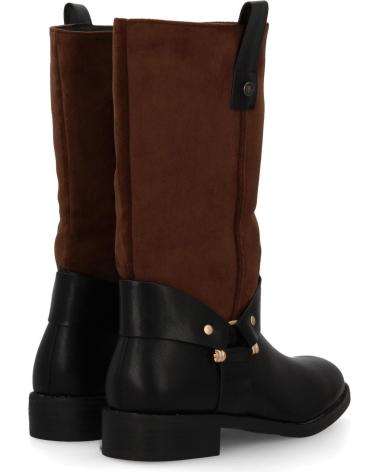 PUNTOSALAO BOTAS ESTILO MOTERO HEBILLA Y TACUELAS COLOR MARRON PARA MUJ VARIOS COLORES
