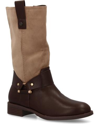 PUNTOSALAO BOTAS ESTILO MOTERO HEBILLA Y TACUELAS COLOR KAKI PARA MUJER VARIOS COLORES