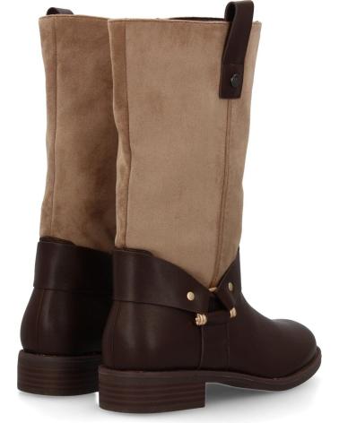 PUNTOSALAO BOTAS ESTILO MOTERO HEBILLA Y TACUELAS COLOR KAKI PARA MUJER VARIOS COLORES
