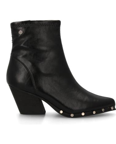 PUNTOSALAO BOTINES TECON CON TACUELAS COLOR NEGRO PARA MUJER A-5428 VARIOS COLORES