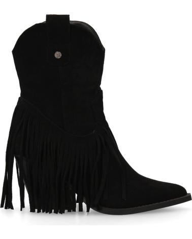 PUNTOSALAO BOTINES TACON CANA CON FLECOS ESTILO COWBOY PARA MUJER COLOR VARIOS COLORES