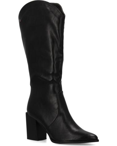 PUNTOSALAO BOTAS TACON MEDIO CANA HASTA LA RODILLA COLOR NEGRO PARA MUJ VARIOS COLORES