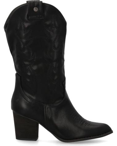 PUNTOSALAO BOTAS ESTILO COWBOY MEDIA CANA BORDADA COLOR NEGRO PARA MUJE VARIOS COLORES