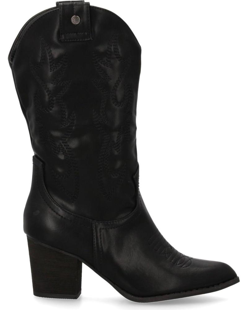 PUNTOSALAO BOTAS ESTILO COWBOY MEDIA CANA BORDADA COLOR NEGRO PARA MUJE VARIOS COLORES