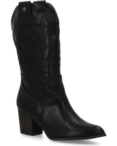 PUNTOSALAO BOTAS ESTILO COWBOY MEDIA CANA BORDADA COLOR NEGRO PARA MUJE VARIOS COLORES