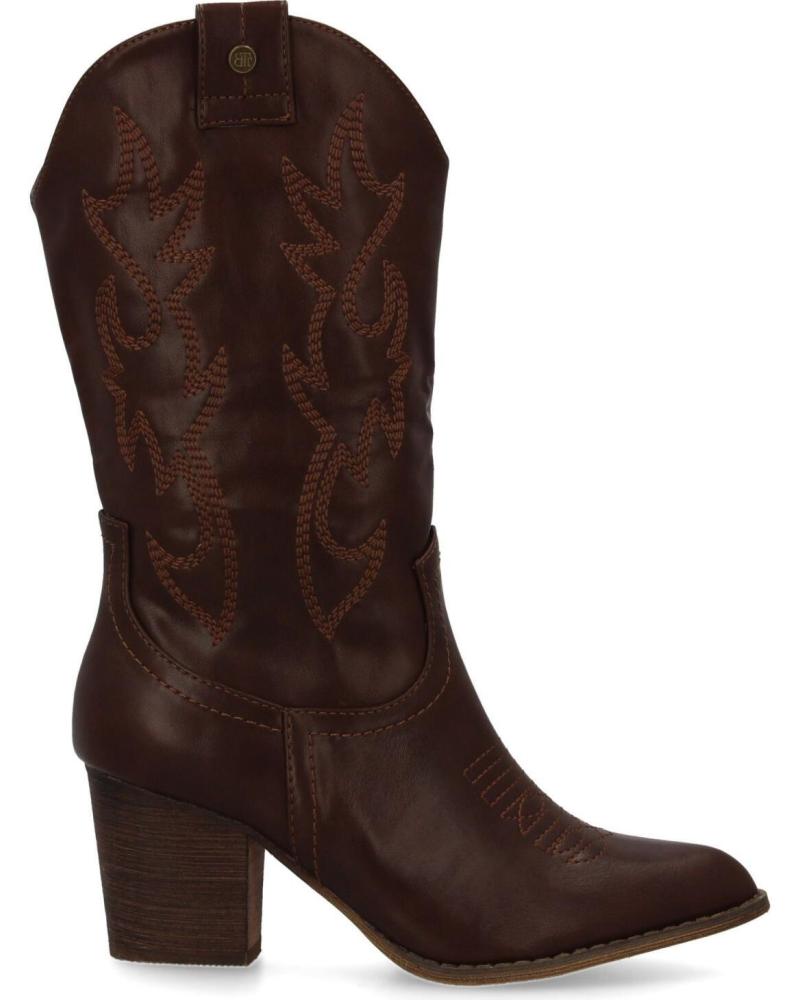 PUNTOSALAO BOTAS ESTILO COWBOY MEDIA CANA BORDADA COLOR MARRON PARA MUJ VARIOS COLORES