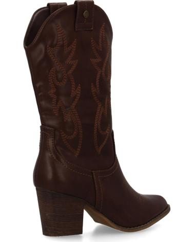 PUNTOSALAO BOTAS ESTILO COWBOY MEDIA CANA BORDADA COLOR MARRON PARA MUJ VARIOS COLORES
