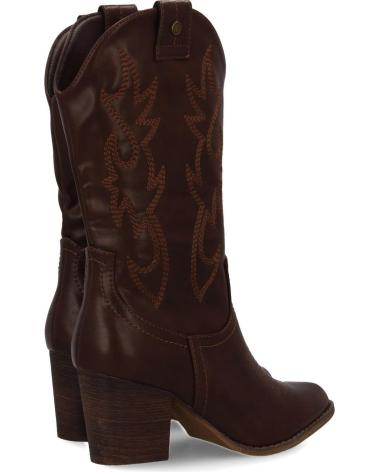 PUNTOSALAO BOTAS ESTILO COWBOY MEDIA CANA BORDADA COLOR MARRON PARA MUJ VARIOS COLORES
