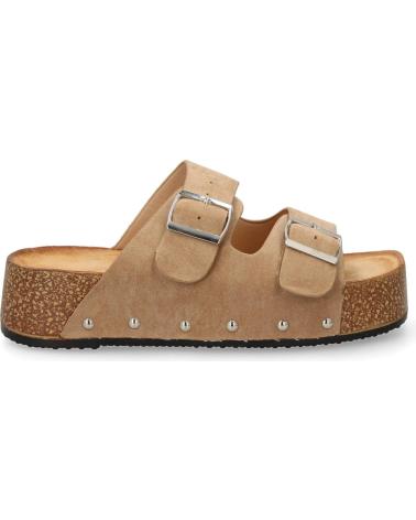 PUNTOSALAO ANATOMIC PLATFORM SANDALS WITH DOUBLE BUCKLE AND RIVETS - KHAKI VARIOS COLORES