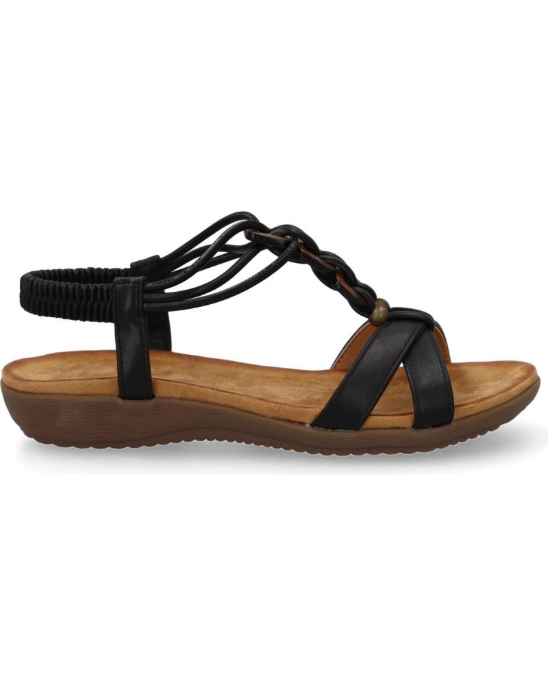 PUNTOSALAO AF-5 FLACHSANDALEN SCHWARZ BEQUEM MIT VERZIERUNGEN VARIOS COLORES