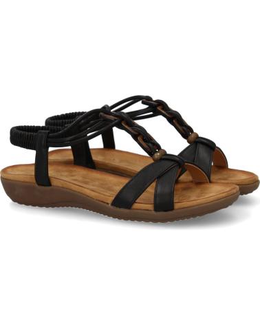 PUNTOSALAO AF-5 FLACHSANDALEN SCHWARZ BEQUEM MIT VERZIERUNGEN VARIOS COLORES