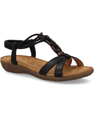 PUNTOSALAO AF-5 FLACHSANDALEN SCHWARZ BEQUEM MIT VERZIERUNGEN VARIOS COLORES