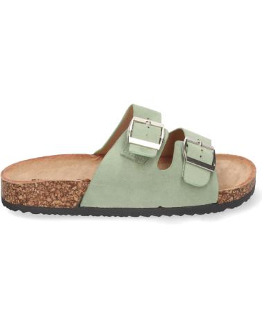 PUNTOSALAO SANDÁLIAS RASAS ANATÔMICAS COM FIVELA DUPLA - VERDE SUAVE VARIOS COLORES