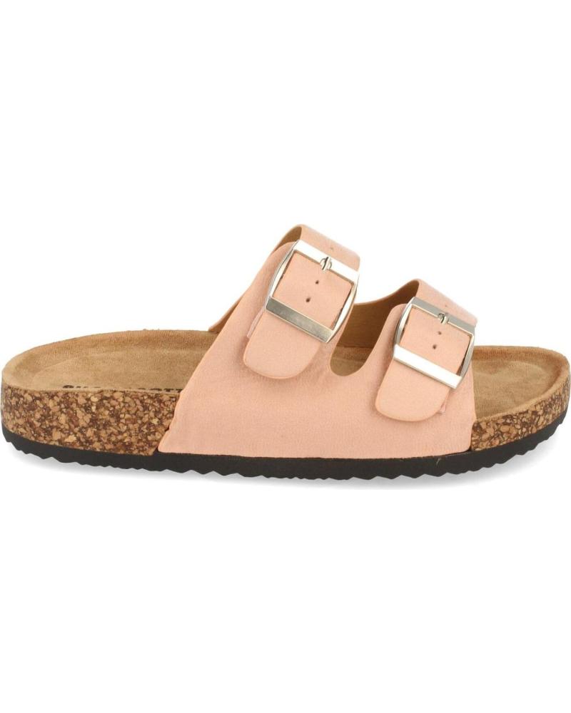 PUNTOSALAO ANATOMISCHE FLACHE SANDALEN MIT DOPPELSCHNALLE - BLASSROSA VARIOS COLORES