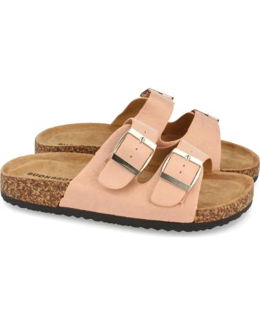 PUNTOSALAO ANATOMISCHE FLACHE SANDALEN MIT DOPPELSCHNALLE - BLASSROSA VARIOS COLORES