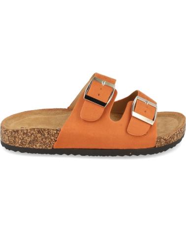 PUNTOSALAO ANATOMISCHE FLACHE SANDALEN MIT DOPPELSCHNALLE ORANGE VARIOS COLORES