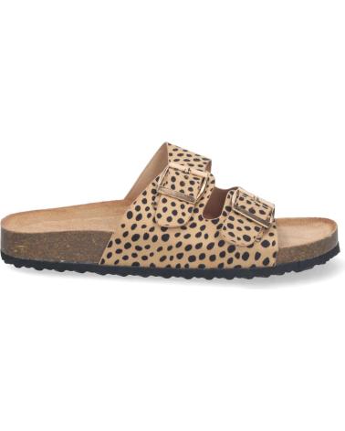 PUNTOSALAO ANATOMISCHE FLACHE SANDALEN MIT DOPPELSCHNALLE LEOPARDENMUSTER VARIOS COLORES