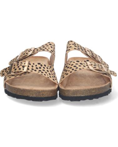 PUNTOSALAO ANATOMISCHE FLACHE SANDALEN MIT DOPPELSCHNALLE LEOPARDENMUSTER VARIOS COLORES