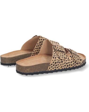 PUNTOSALAO ANATOMISCHE FLACHE SANDALEN MIT DOPPELSCHNALLE LEOPARDENMUSTER VARIOS COLORES