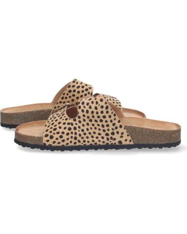 PUNTOSALAO ANATOMISCHE FLACHE SANDALEN MIT DOPPELSCHNALLE LEOPARDENMUSTER VARIOS COLORES