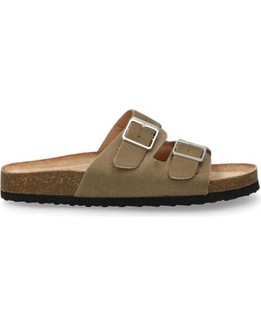 PUNTOSALAO FLACHE ANATOMISCHE SANDALEN MIT DOPPELSCHNALLE KHAKIGRÜN VARIOS COLORES
