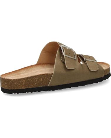 PUNTOSALAO FLACHE ANATOMISCHE SANDALEN MIT DOPPELSCHNALLE KHAKIGRÜN VARIOS COLORES