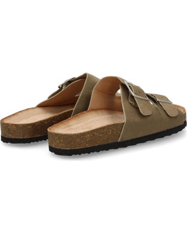 PUNTOSALAO FLACHE ANATOMISCHE SANDALEN MIT DOPPELSCHNALLE KHAKIGRÜN VARIOS COLORES