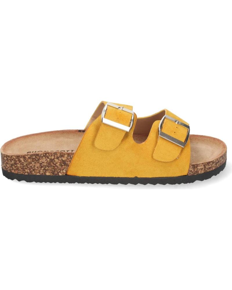 PUNTOSALAO FLACHE ANATOMISCHE SANDALEN MIT DOPPELSCHNALLE GELB VARIOS COLORES