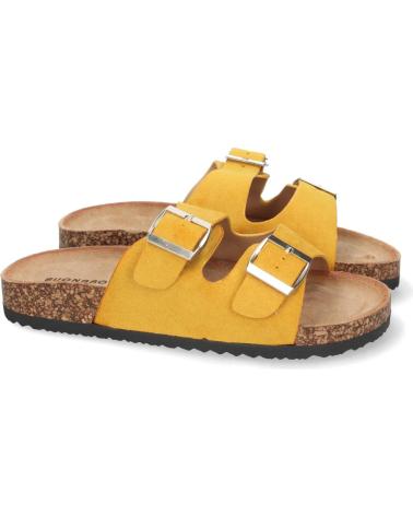 PUNTOSALAO FLACHE ANATOMISCHE SANDALEN MIT DOPPELSCHNALLE GELB VARIOS COLORES