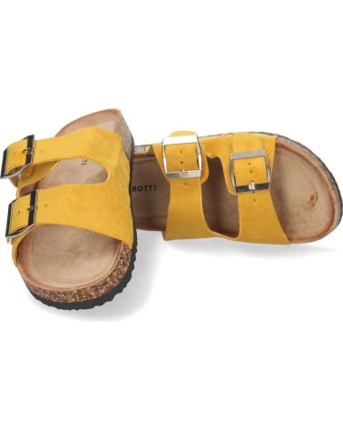 PUNTOSALAO FLACHE ANATOMISCHE SANDALEN MIT DOPPELSCHNALLE GELB VARIOS COLORES