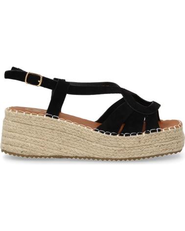 PUNTOSALAO PLATEAU JUTE SANDALEN MT-83 SCHWARZ VARIOS COLORES