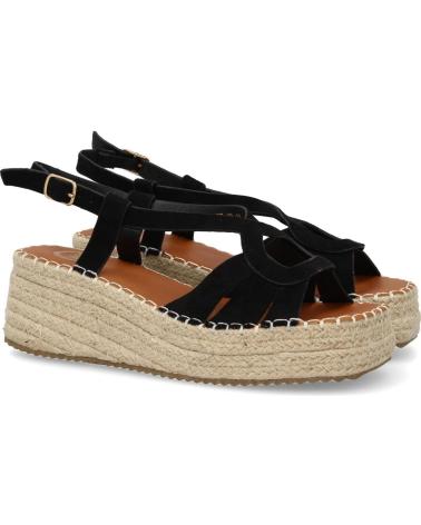 PUNTOSALAO PLATEAU JUTE SANDALEN MT-83 SCHWARZ VARIOS COLORES