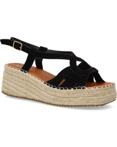 PUNTOSALAO PLATEAU JUTE SANDALEN MT-83 SCHWARZ VARIOS COLORES