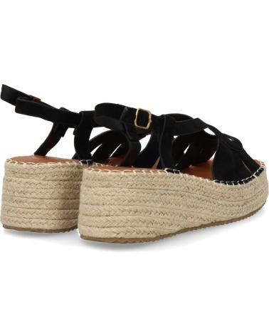 PUNTOSALAO PLATEAU JUTE SANDALEN MT-83 SCHWARZ VARIOS COLORES