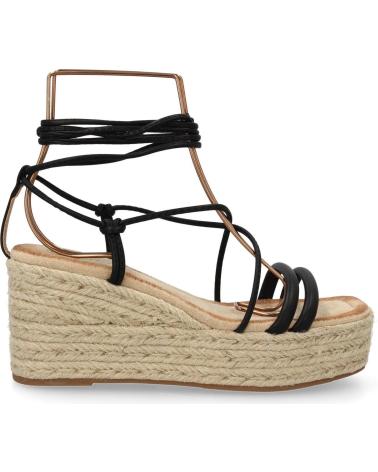 PUNTOSALAO PLATEAU-SANDALEN AUS JUTE MIT RIEMCHEN IN SCHWARZ VARIOS COLORES
