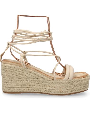 PUNTOSALAO PLATEAU-SANDALEN AUS JUTE MIT RIEMEN IN BEIGE VARIOS COLORES