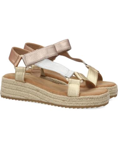 PUNTOSALAO KEILABSATZ-SANDALEN AUS JUTE MIT METALLIC-RIEMEN CF-3037 VARIOS COLORES