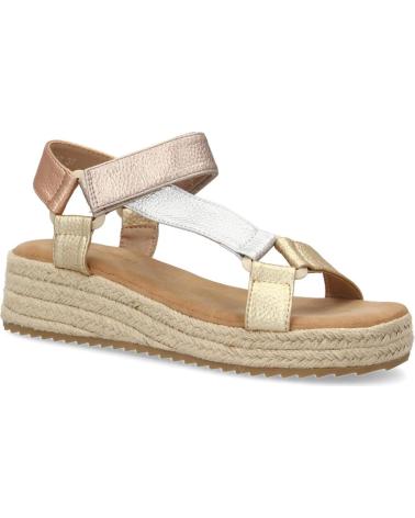 PUNTOSALAO KEILABSATZ-SANDALEN AUS JUTE MIT METALLIC-RIEMEN CF-3037 VARIOS COLORES