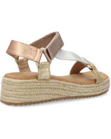 PUNTOSALAO KEILABSATZ-SANDALEN AUS JUTE MIT METALLIC-RIEMEN CF-3037 VARIOS COLORES