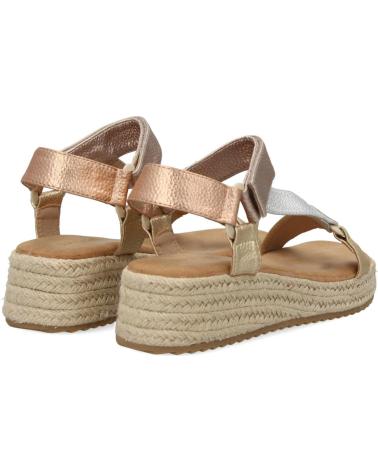 PUNTOSALAO KEILABSATZ-SANDALEN AUS JUTE MIT METALLIC-RIEMEN CF-3037 VARIOS COLORES